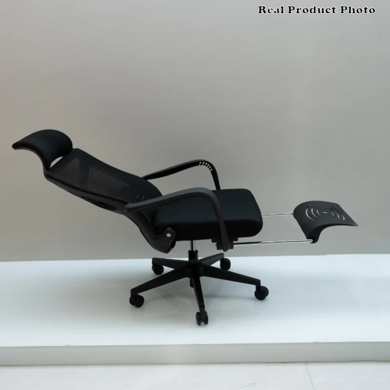 Modern Minimalist Ergonomic Office Chair: Lumbar Support Design - Height-Adjustable High-Back Desk Chair For Home Office