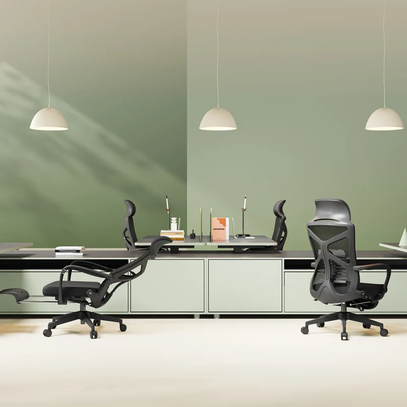 Modern Minimalist Ergonomic Office Chair: Lumbar Support Design - Height-Adjustable High-Back Desk Chair For Home Office