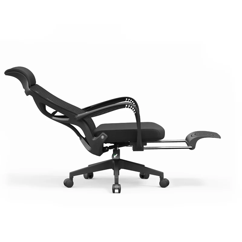 Modern Minimalist Ergonomic Office Chair: Lumbar Support Design - Height-Adjustable High-Back Desk Chair For Home Office