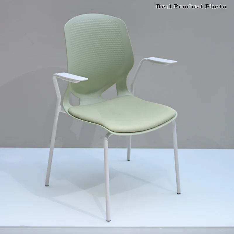 Scandinavian Colorful Desk Chair: Contemporary Ergonomic Back Chair For Home Office