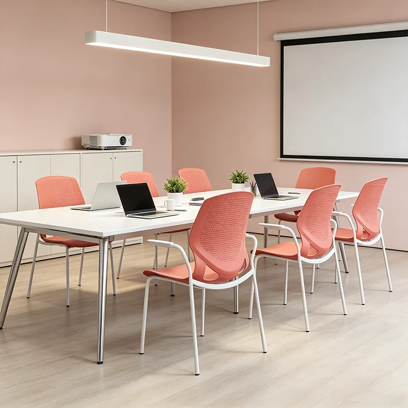 Scandinavian Colorful Desk Chair: Contemporary Ergonomic Back Chair For Home Office