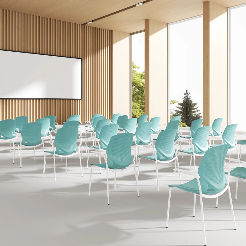 Scandinavian Colorful Desk Chair: Contemporary Ergonomic Back Chair For Home Office