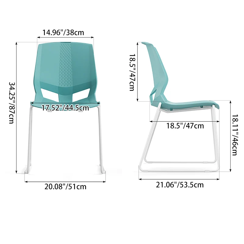 INS-Style Macaron Desk Chair: Scandinavian Training Chair - Minimalist Back Chair For Home Office