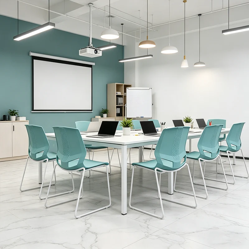 INS-Style Macaron Desk Chair: Scandinavian Training Chair - Minimalist Back Chair For Home Office