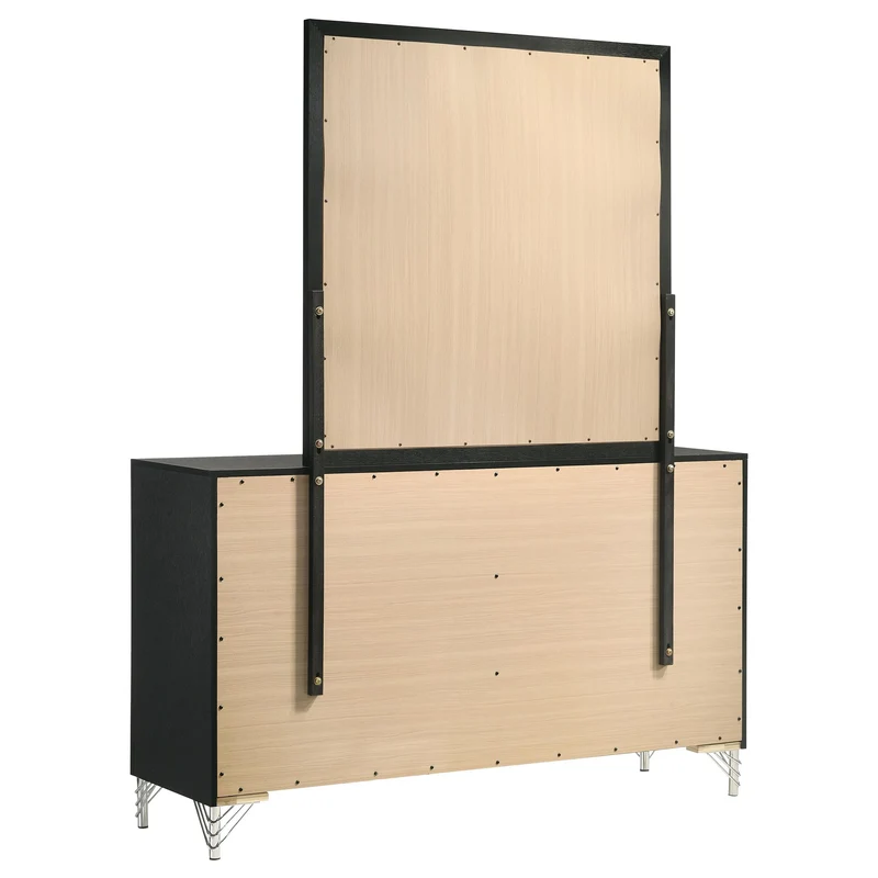 Coaster Furniture Lucia 224993M 6-Drawer Dresser and Mirror - Black