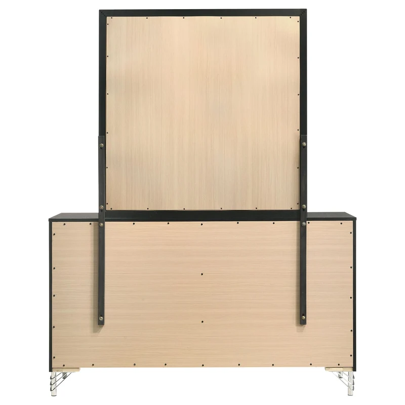 Coaster Furniture Lucia 224993M 6-Drawer Dresser and Mirror - Black