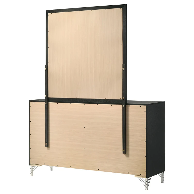 Coaster Furniture Lucia 224993M 6-Drawer Dresser and Mirror - Black