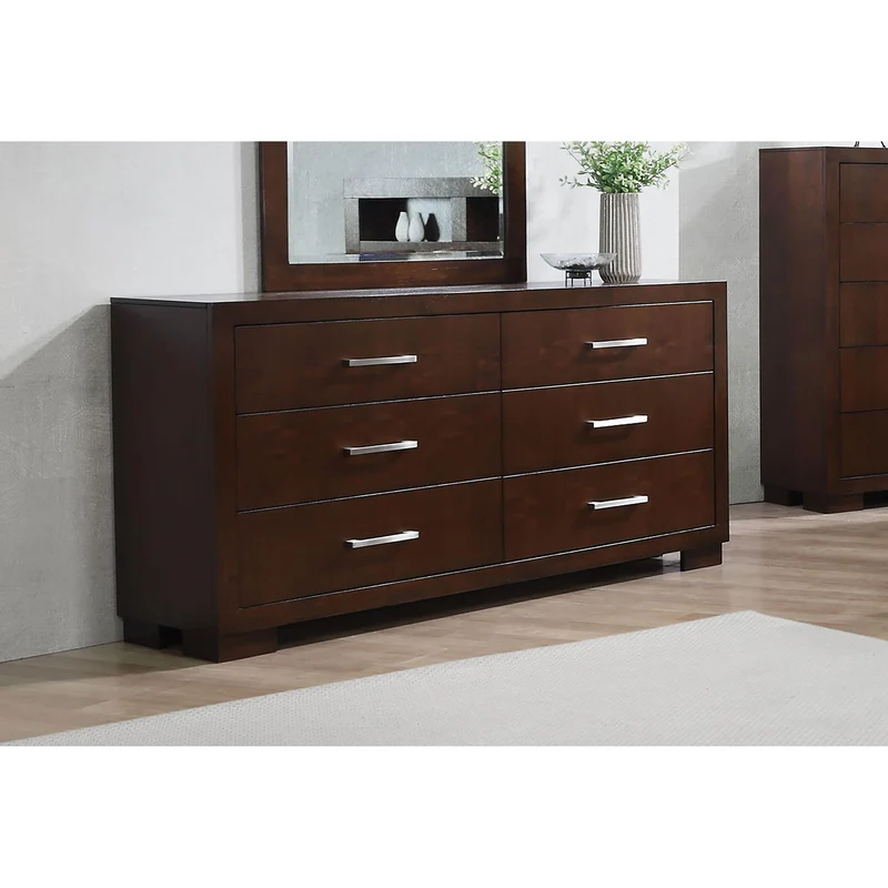 Coaster Furniture Jessica 200713 6-Drawer Dresser - Cappuccino