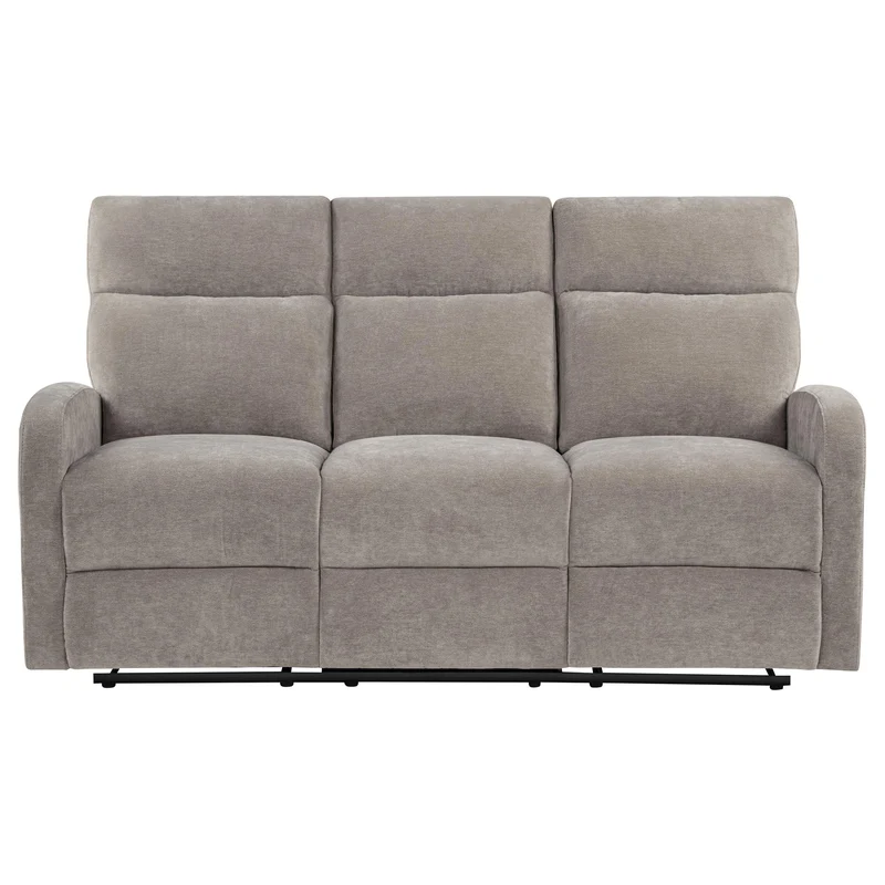 Coaster Furniture Hamilton 603371 Chenille Upholstered Manual Reclining Sofa - Sand