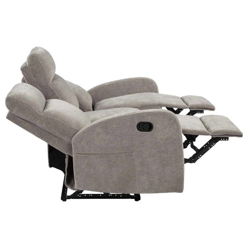 Coaster Furniture Hamilton 603371 Chenille Upholstered Manual Reclining Sofa - Sand