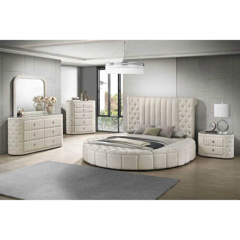 Coaster Furniture Sonya 360113 6-drawer Upholstered Bedroom Dresser - Ivory
