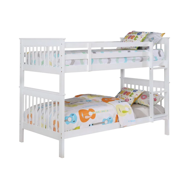 Coaster Furniture Chapman 460244N Wood Twin Over Twin Bunk Bed - White