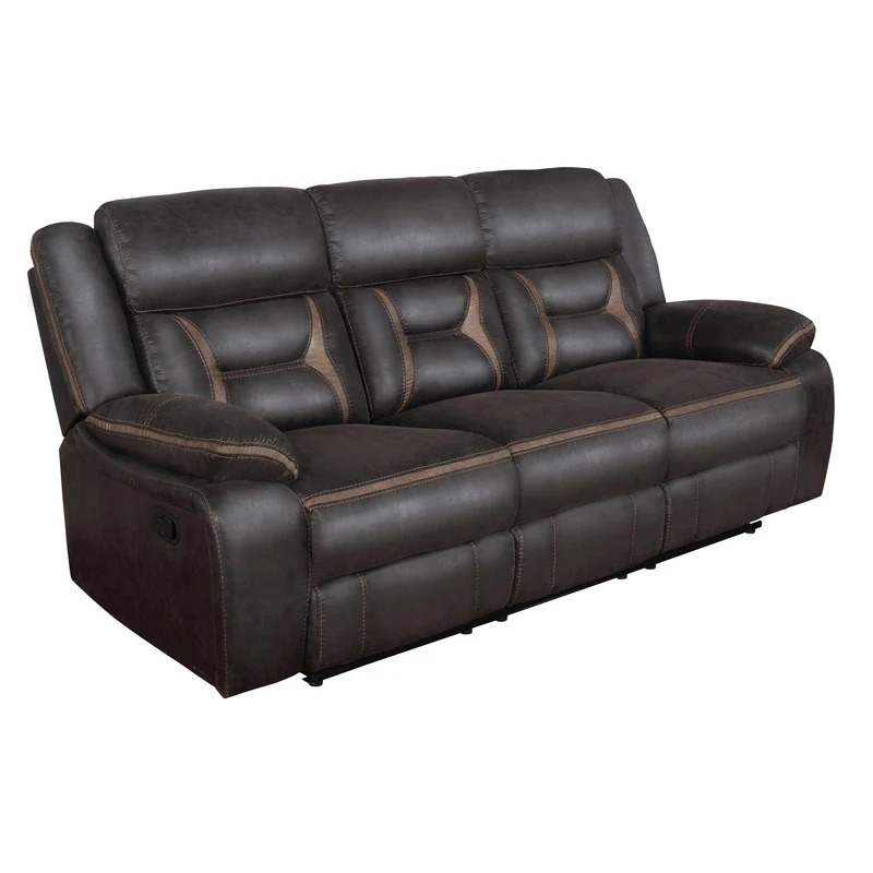 Coaster Furniture Greer 651354 Upholstered Motion Reclining Sofa - Brown