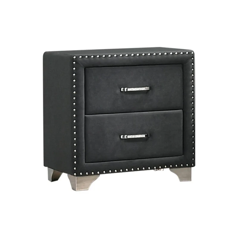 Coaster Furniture Melody 223382 Upholstered 2-Drawer Nightstand - Grey