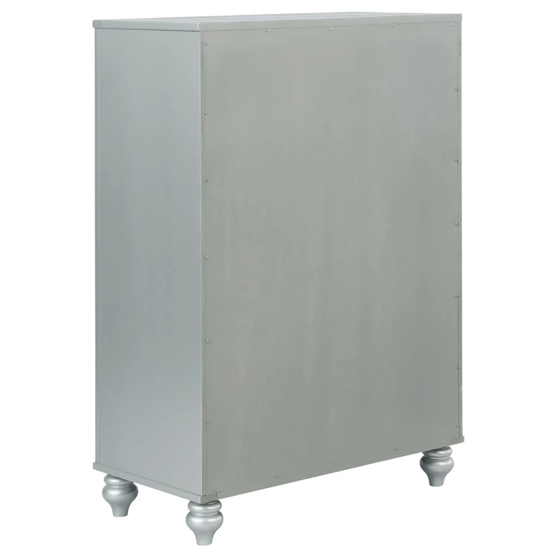 Coaster Furniture Gunnison 223215 5-Drawer Bedroom Chest - Silver Metallic