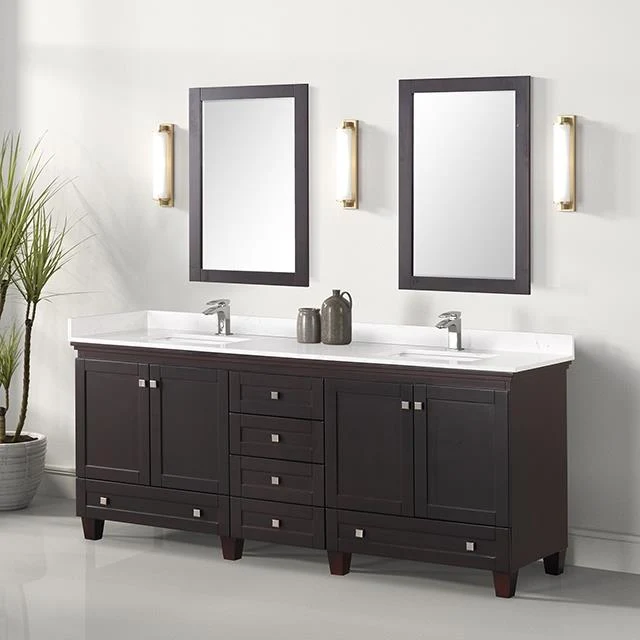 Furniture of America Oliva TM-CT006WH-80+11ES+M Vanity Set with Mirror