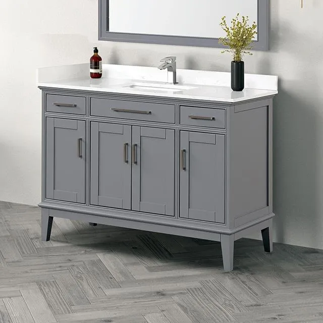 Furniture of America Soline TM-CT003WH-48+03GY Vanity Set