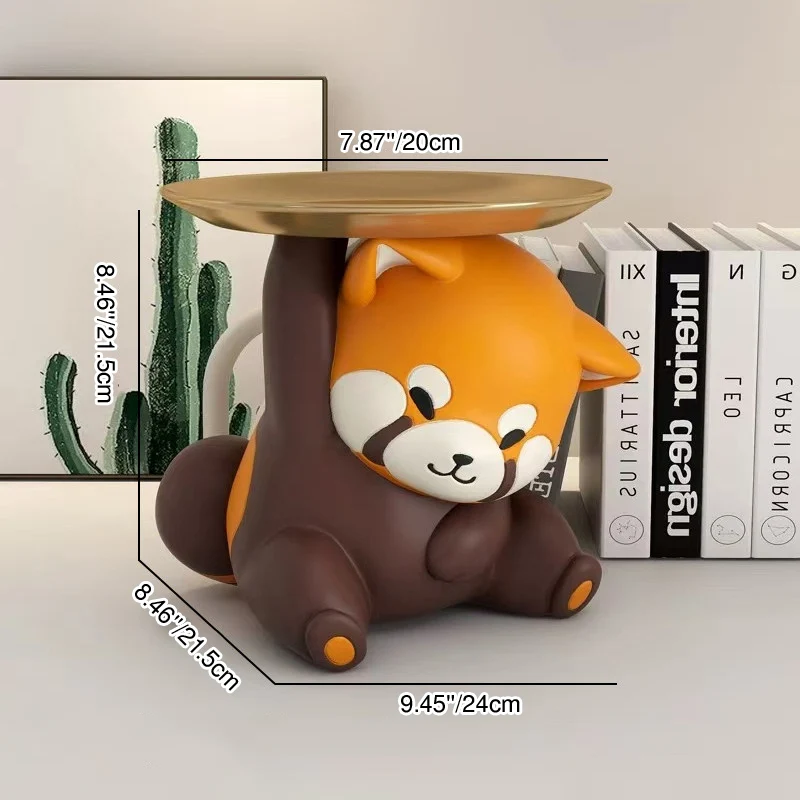 Contemporary Creative Resin Raccoon-shaped Table Decor With Key Storage For Entryway & Living Room