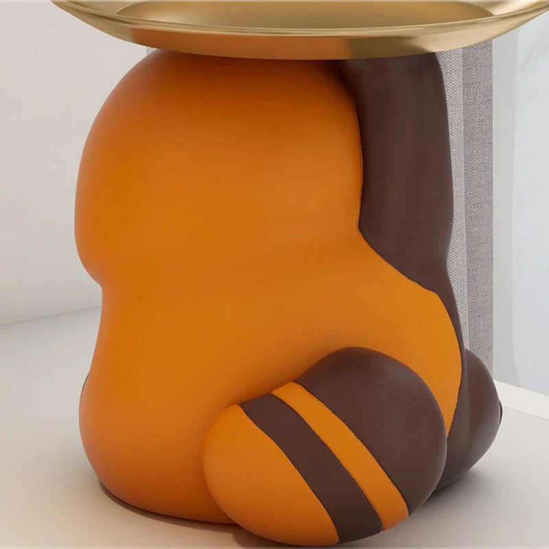 Contemporary Creative Resin Raccoon-shaped Table Decor With Key Storage For Entryway & Living Room