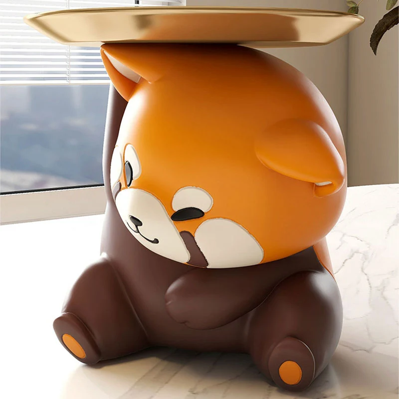 Contemporary Creative Resin Raccoon-shaped Table Decor With Key Storage For Entryway & Living Room