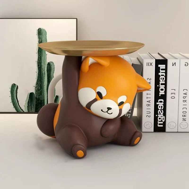 Contemporary Creative Resin Raccoon-shaped Table Decor With Key Storage For Entryway & Living Room