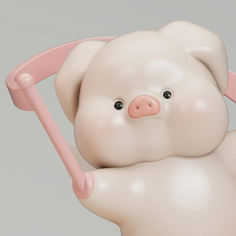 Contemporary Creative Resin Pig-shaped Table Decor With Manual Rotation For Living Room & Entryway