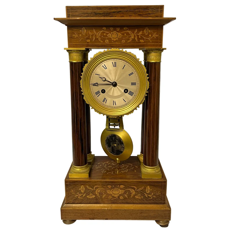 Wooden portico clock
