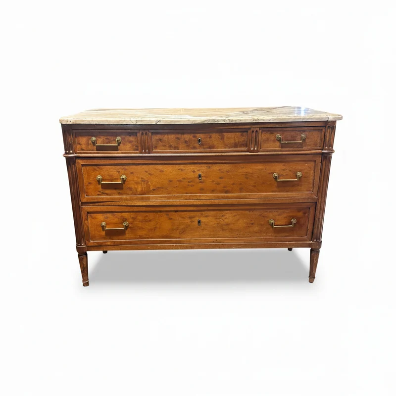Louis XVI commode with marble top