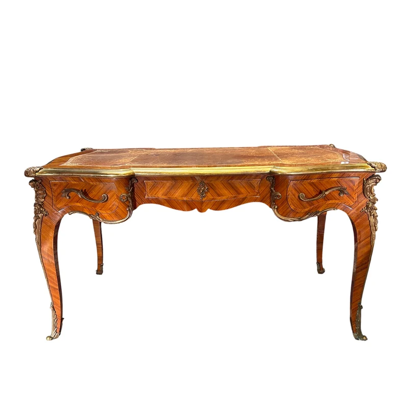 Bureau-plat desk marked 'François Daïdé' Louis XV style