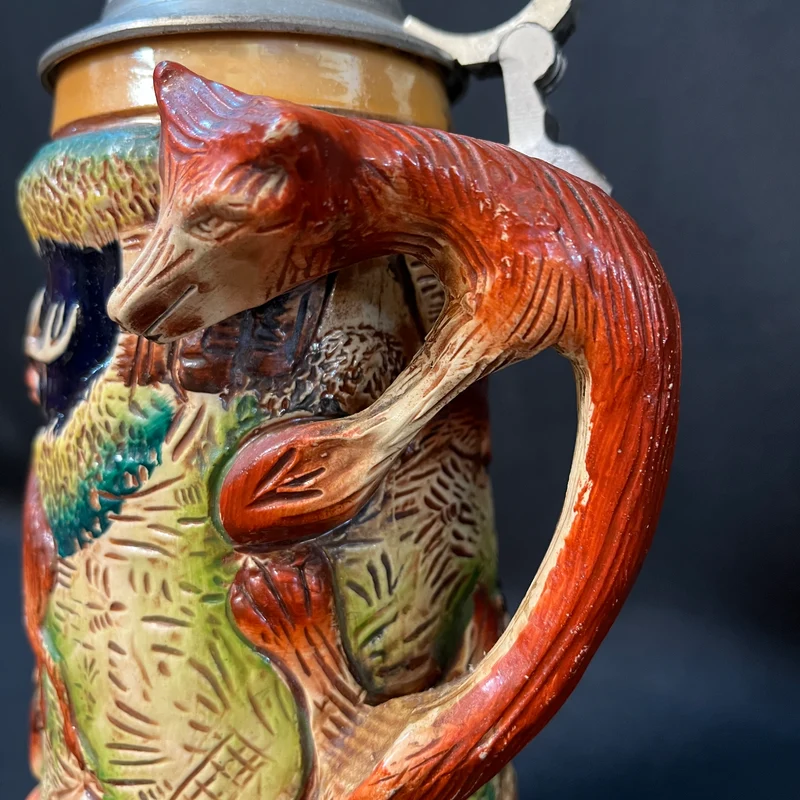 Shopero de Porcelana Alemán Gran Tamaño ‘Jäger’s Freud Die Grüne Heid’