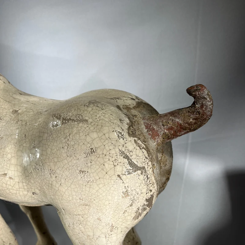 Chinese Tang style horse figure in polychrome terracotta, 20th century