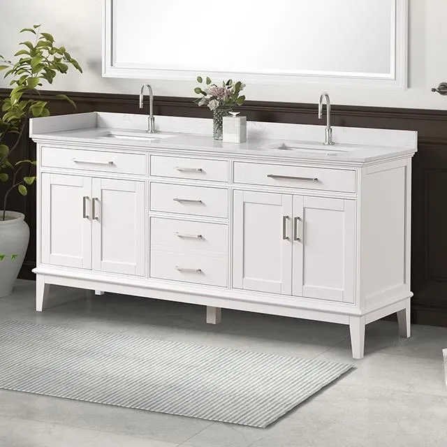 Furniture of America Almeria TM-CT005WH-72+05WH Vanity Set