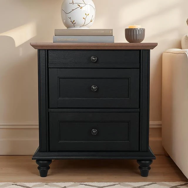 Furniture of America Hyde SL7201BK-N Nightstand