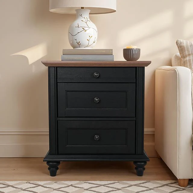 Furniture of America Hyde SL7201BK-N Nightstand