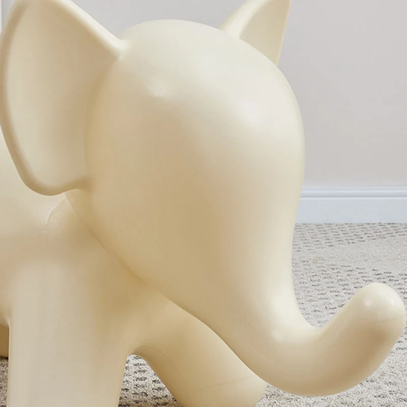 Modern Art Deco PE Plastic Cartoon Elephant Kids Low Stool Backless Armless For Living Room