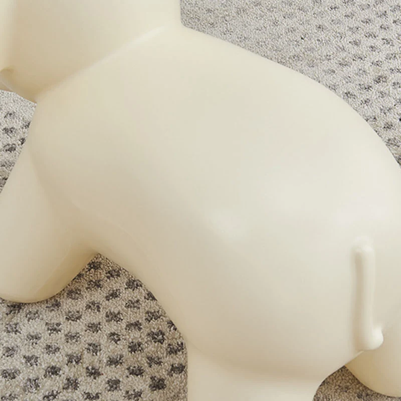 Modern Art Deco PE Plastic Cartoon Elephant Kids Low Stool Backless Armless For Living Room