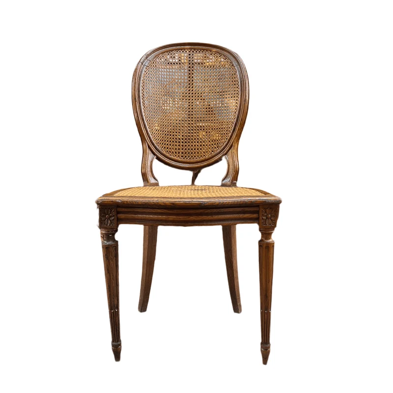 French Louis XVI chair in American oak, early 20th century