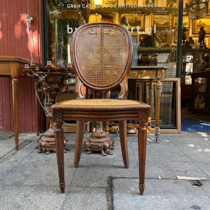French Louis XVI chair in American oak, early 20th century