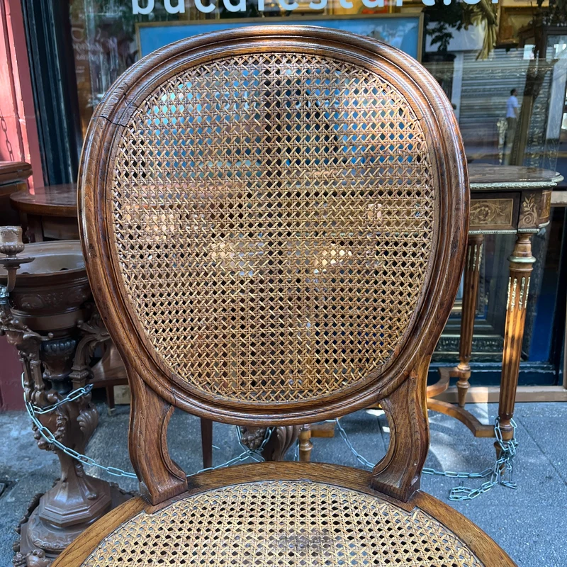 French Louis XVI chair in American oak, early 20th century