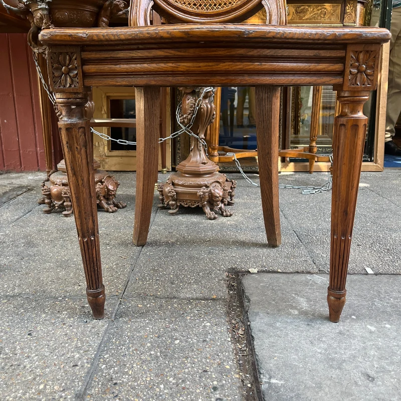 French Louis XVI chair in American oak, early 20th century