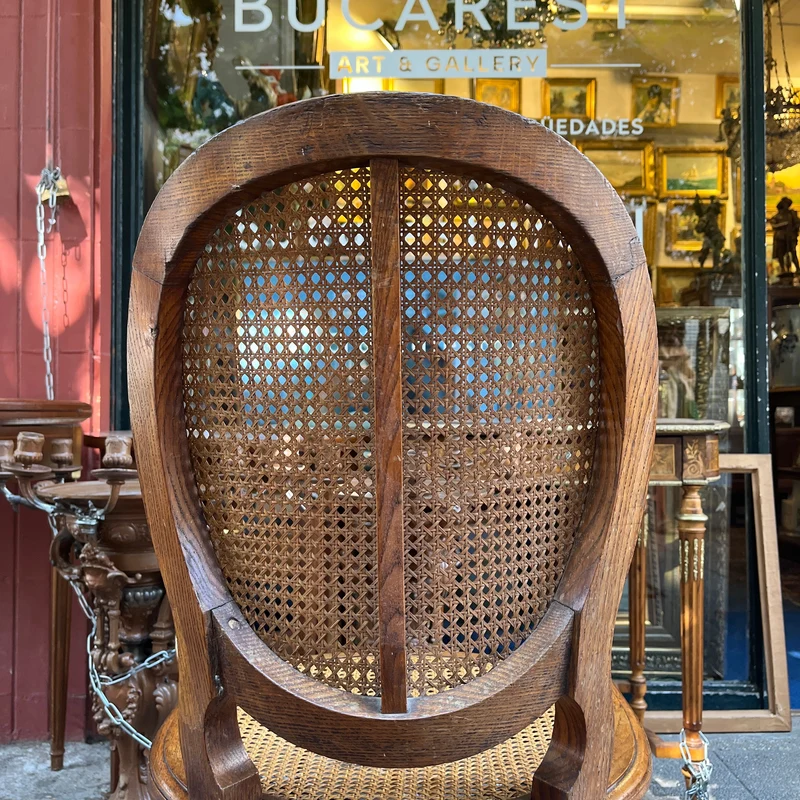 French Louis XVI chair in American oak, early 20th century