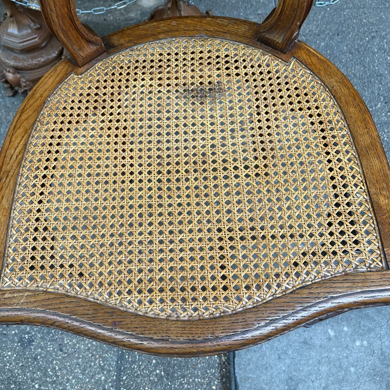 French Louis XVI chair in American oak, early 20th century