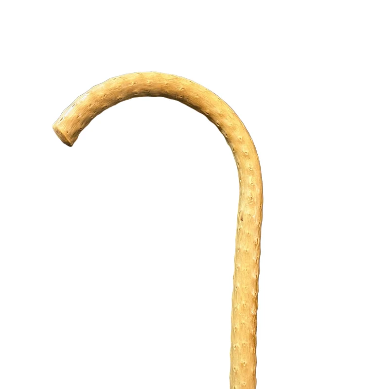 Fruitwood walking stick with a thorny texture