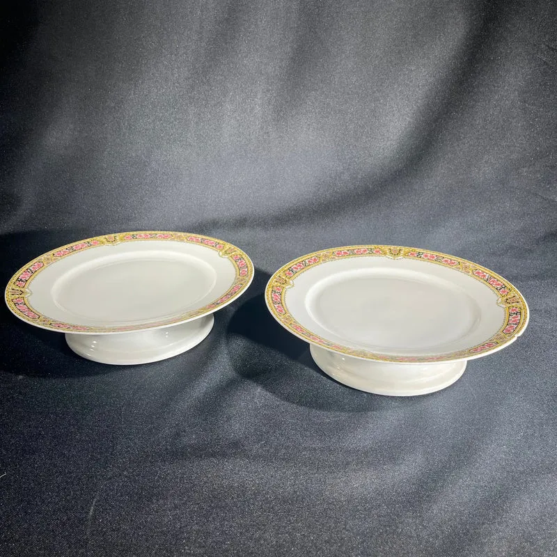 French Limoges Haviland porcelain serving set with floral and gold rim for 15 people