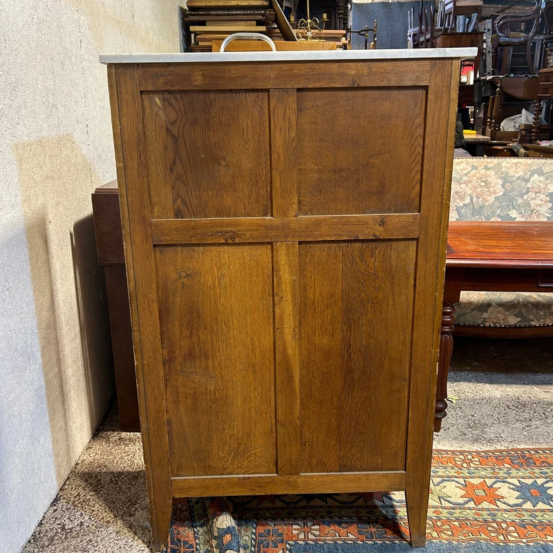 French transitional style chiffonier in rosewood and marble cover Atelier Mercier Frères 19th century