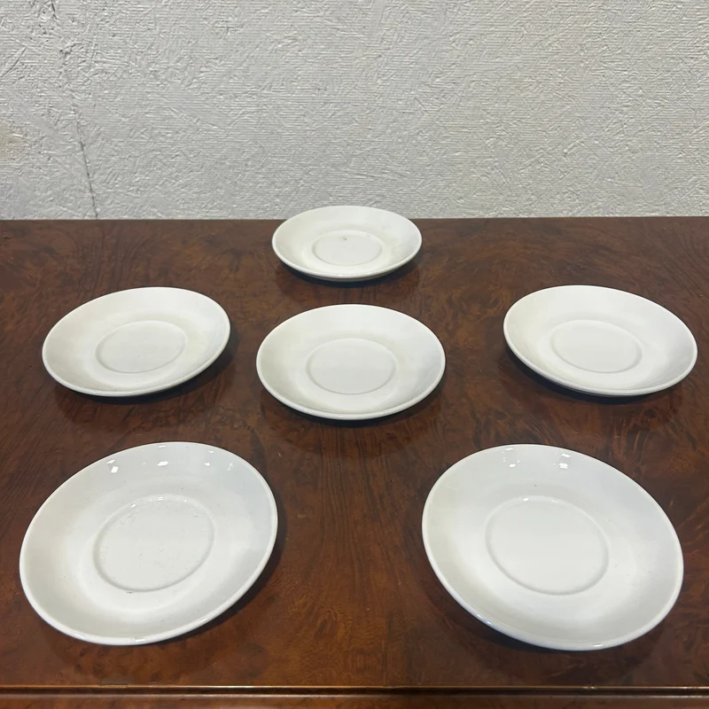 Contemporary white French porcelain tea and coffee set for 6 people