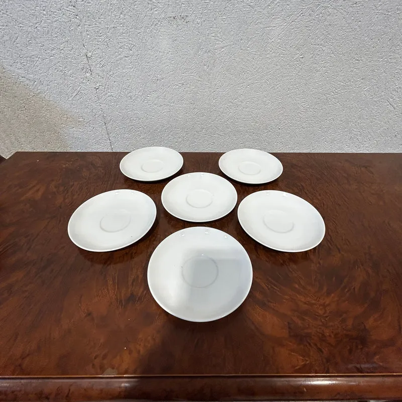 Contemporary white French porcelain tea and coffee set for 6 people