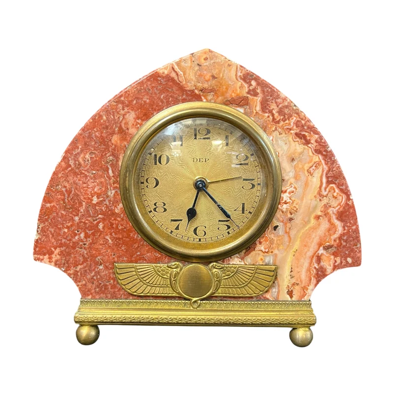 Small marble and bronze clock “Dep”