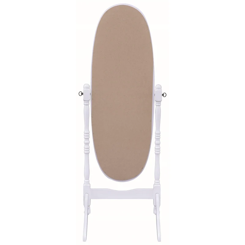 Coaster Furniture Foyet 950802 Wood Adjustable Full Length Cheval Mirror - White