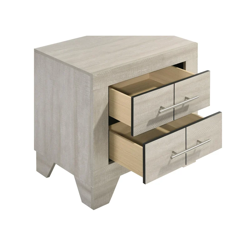 Coaster Furniture Trenton 225062 2-drawer Nightstand Bedside Table - Rustic Cream